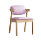 Contemporary Wooden Dining Arm Chair Open Back Single Dining Side Chair Dark Pink Clearhalo ' kitchen&dining_furn' 'Dining Chairs' 'Dining Tables & Seating' 'dining_chair' 'furn' 'furn_dining_chair' 'Furniture' 'furniture_dining_chair' 'Kitchen & Dining Furniture' 'kitchen' 4128733