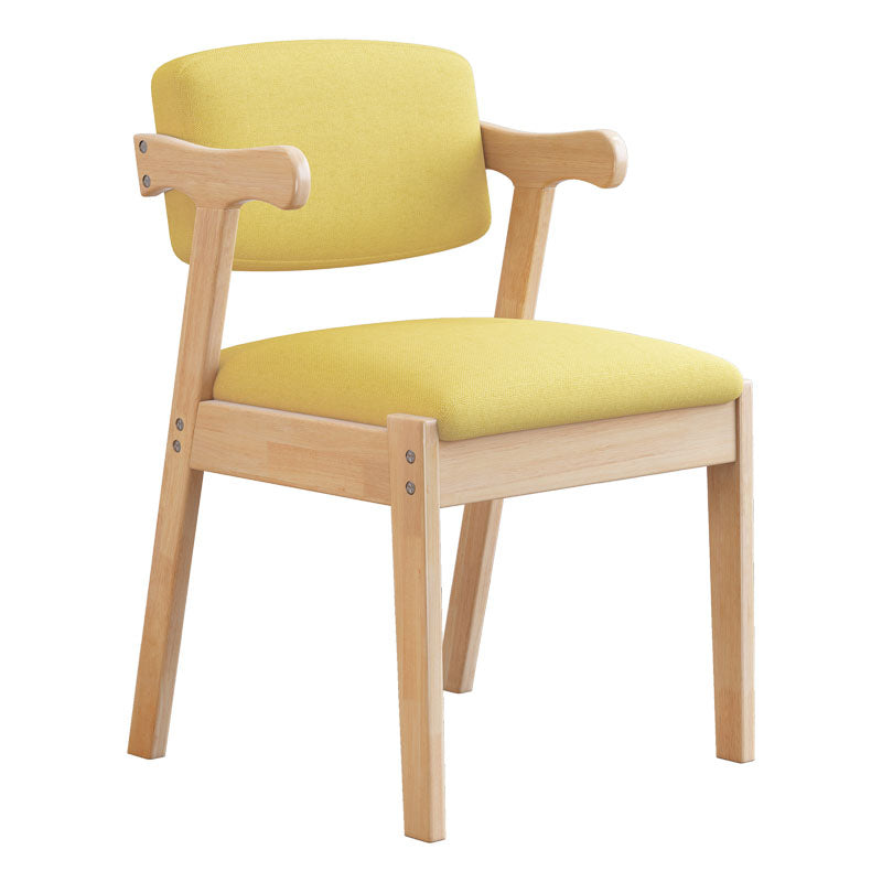 Contemporary Wooden Dining Arm Chair Open Back Single Dining Side Chair Clearhalo ' kitchen&dining_furn' 'Dining Chairs' 'Dining Tables & Seating' 'dining_chair' 'furn' 'furn_dining_chair' 'Furniture' 'furniture_dining_chair' 'Kitchen & Dining Furniture' 'kitchen' 4128734