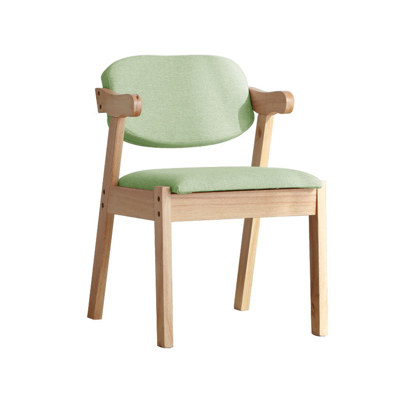 Contemporary Wooden Dining Arm Chair Open Back Single Dining Side Chair Light Green Clearhalo ' kitchen&dining_furn' 'Dining Chairs' 'Dining Tables & Seating' 'dining_chair' 'furn' 'furn_dining_chair' 'Furniture' 'furniture_dining_chair' 'Kitchen & Dining Furniture' 'kitchen' 4128743