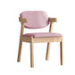 Contemporary Wooden Dining Arm Chair Open Back Single Dining Side Chair Light Pink Clearhalo ' kitchen&dining_furn' 'Dining Chairs' 'Dining Tables & Seating' 'dining_chair' 'furn' 'furn_dining_chair' 'Furniture' 'furniture_dining_chair' 'Kitchen & Dining Furniture' 'kitchen' 4128745