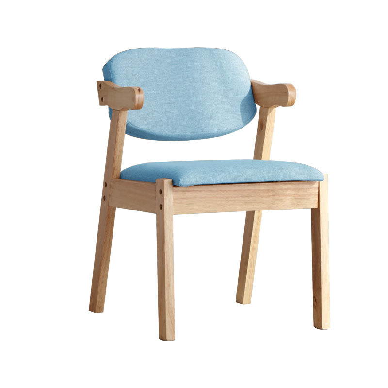 Contemporary Wooden Dining Arm Chair Open Back Single Dining Side Chair Light Blue Clearhalo ' kitchen&dining_furn' 'Dining Chairs' 'Dining Tables & Seating' 'dining_chair' 'furn' 'furn_dining_chair' 'Furniture' 'furniture_dining_chair' 'Kitchen & Dining Furniture' 'kitchen' 4128746
