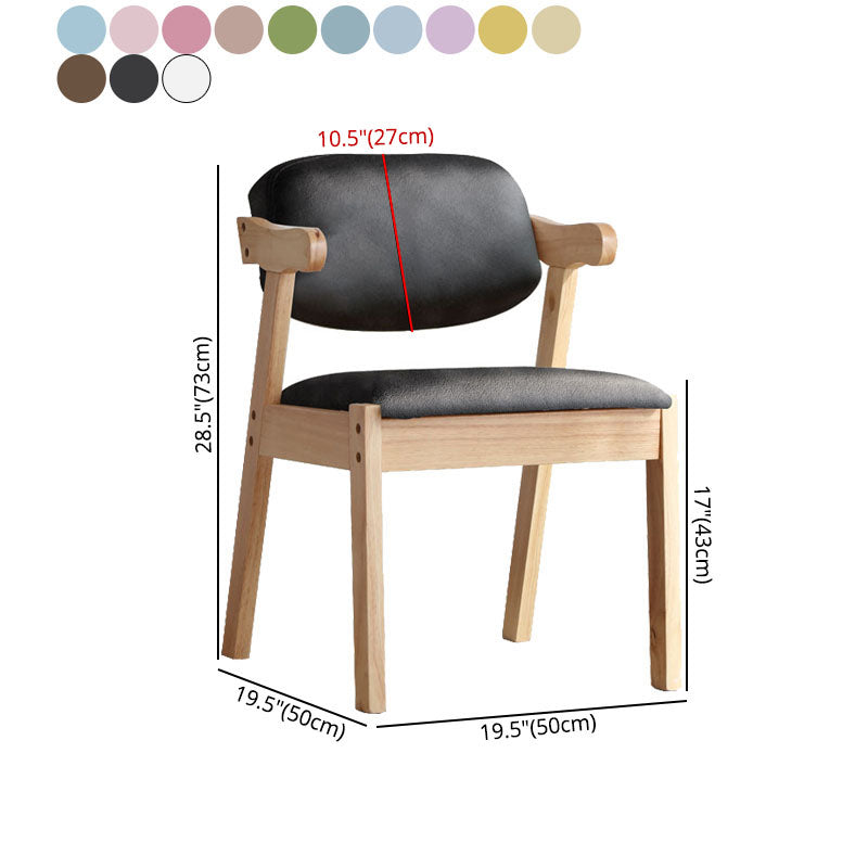 Contemporary Wooden Dining Arm Chair Open Back Single Dining Side Chair Clearhalo ' kitchen&dining_furn' 'Dining Chairs' 'Dining Tables & Seating' 'dining_chair' 'furn' 'furn_dining_chair' 'Furniture' 'furniture_dining_chair' 'Kitchen & Dining Furniture' 'kitchen' 4128748