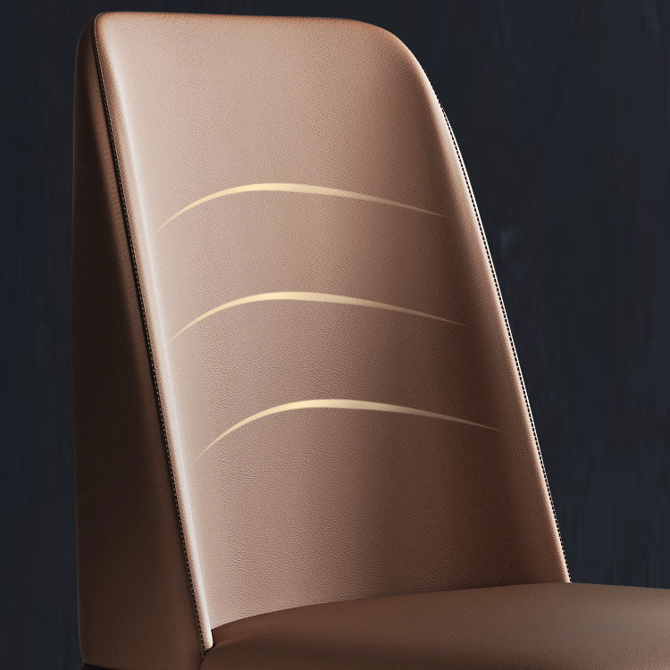 Industrial Rubberwood Parsons Dining Chair Matte Finish Leather Side Chair (Set of 2) Clearhalo ' kitchen&dining_furn' 'Dining Chairs' 'Dining Tables & Seating' 'dining_chair' 'Furniture' 'furniture_dining_chair' 'Kitchen & Dining Furniture' 'kitchen' 4128762