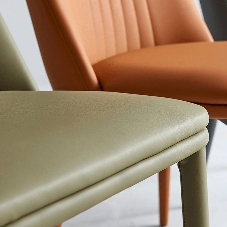 Industrial Home Side Chair Solid Back Metal Upholstered Dining Room Chair Clearhalo ' kitchen&dining_furn' 'Dining Chairs' 'Dining Tables & Seating' 'dining_chair' 'furn' 'furn_dining_chair' 'Furniture' 'furniture_dining_chair' 'Kitchen & Dining Furniture' 'kitchen' 4128791