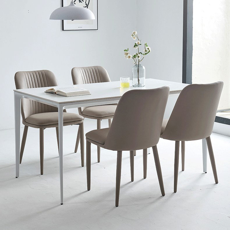 Industrial Home Side Chair Solid Back Metal Upholstered Dining Room Chair Clearhalo ' kitchen&dining_furn' 'Dining Chairs' 'Dining Tables & Seating' 'dining_chair' 'furn' 'furn_dining_chair' 'Furniture' 'furniture_dining_chair' 'Kitchen & Dining Furniture' 'kitchen' 4128796