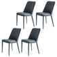Industrial Home Side Chair Solid Back Metal Upholstered Dining Room Chair Grey 4 Piece Set Clearhalo ' kitchen&dining_furn' 'Dining Chairs' 'Dining Tables & Seating' 'dining_chair' 'furn' 'furn_dining_chair' 'Furniture' 'furniture_dining_chair' 'Kitchen & Dining Furniture' 'kitchen' 4128797