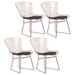 Contemporary Metal Dining Armless Chairs Open Back Dining Side Chair for Home Use Black-Gold 4 Piece Set Clearhalo ' kitchen&dining_furn' 'Dining Chairs' 'Dining Tables & Seating' 'dining_chair' 'furn' 'furn_dining_chair' 'Furniture' 'furniture_dining_chair' 'Kitchen & Dining Furniture' 'kitchen' 4128816