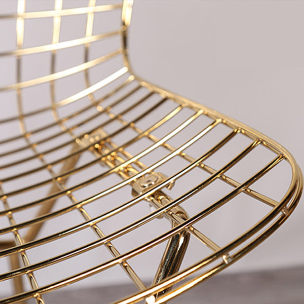 Contemporary Metal Dining Armless Chairs Open Back Dining Side Chair for Home Use Clearhalo ' kitchen&dining_furn' 'Dining Chairs' 'Dining Tables & Seating' 'dining_chair' 'furn' 'furn_dining_chair' 'Furniture' 'furniture_dining_chair' 'Kitchen & Dining Furniture' 'kitchen' 4128821