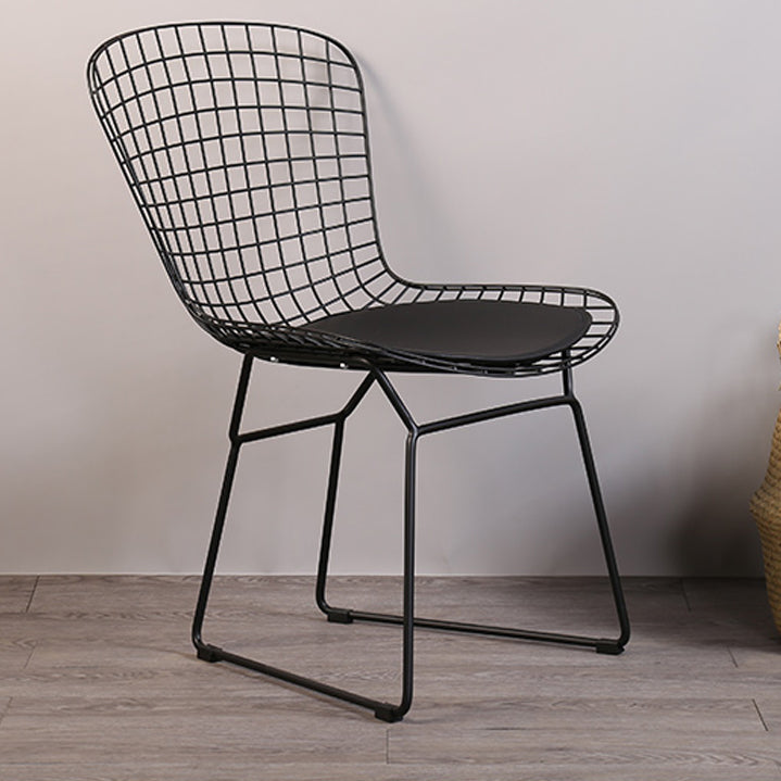 Contemporary Metal Dining Armless Chairs Open Back Dining Side Chair for Home Use Clearhalo ' kitchen&dining_furn' 'Dining Chairs' 'Dining Tables & Seating' 'dining_chair' 'furn' 'furn_dining_chair' 'Furniture' 'furniture_dining_chair' 'Kitchen & Dining Furniture' 'kitchen' 4128827