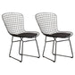 Contemporary Metal Dining Armless Chairs Open Back Dining Side Chair for Home Use Black 2 Piece Set Clearhalo ' kitchen&dining_furn' 'Dining Chairs' 'Dining Tables & Seating' 'dining_chair' 'furn' 'furn_dining_chair' 'Furniture' 'furniture_dining_chair' 'Kitchen & Dining Furniture' 'kitchen' 4128835