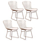 Contemporary Metal Dining Armless Chairs Open Back Dining Side Chair for Home Use Rose Gold 4 Piece Set Clearhalo ' kitchen&dining_furn' 'Dining Chairs' 'Dining Tables & Seating' 'dining_chair' 'furn' 'furn_dining_chair' 'Furniture' 'furniture_dining_chair' 'Kitchen & Dining Furniture' 'kitchen' 4128842