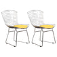 Contemporary Metal Dining Armless Chairs Open Back Dining Side Chair for Home Use Yellow 2 Piece Set Clearhalo ' kitchen&dining_furn' 'Dining Chairs' 'Dining Tables & Seating' 'dining_chair' 'furn' 'furn_dining_chair' 'Furniture' 'furniture_dining_chair' 'Kitchen & Dining Furniture' 'kitchen' 4128853
