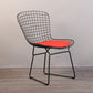 Contemporary Metal Dining Armless Chairs Open Back Dining Side Chair for Home Use Black-Red 1 Piece Clearhalo ' kitchen&dining_furn' 'Dining Chairs' 'Dining Tables & Seating' 'dining_chair' 'furn' 'furn_dining_chair' 'Furniture' 'furniture_dining_chair' 'Kitchen & Dining Furniture' 'kitchen' 4128861