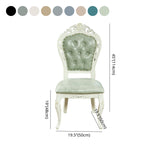 Victorian Rubberwood King Louis Back Chair Matte Finish Leather Dining Chair (Set of 2) Clearhalo ' kitchen&dining_furn' 'Dining Chairs' 'Dining Tables & Seating' 'dining_chair' 'furn' 'furn_dining_chair' 'Furniture' 'furniture_dining_chair' 'Kitchen & Dining Furniture' 'kitchen' 4128882