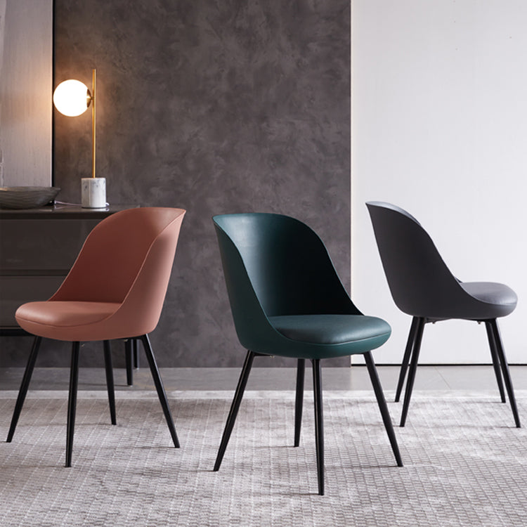 Industrial Metal Dining Room Chairs Upholstered Armless Dining Chairs for Home Use Clearhalo ' kitchen&dining_furn' 'Dining Chairs' 'Dining Tables & Seating' 'dining_chair' 'furn' 'furn_dining_chair' 'Furniture' 'furniture_dining_chair' 'Kitchen & Dining Furniture' 'kitchen' 4128883