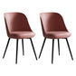 Industrial Metal Dining Room Chairs Upholstered Armless Dining Chairs for Home Use Pink 2 Piece Set Clearhalo ' kitchen&dining_furn' 'Dining Chairs' 'Dining Tables & Seating' 'dining_chair' 'furn' 'furn_dining_chair' 'Furniture' 'furniture_dining_chair' 'Kitchen & Dining Furniture' 'kitchen' 4128891