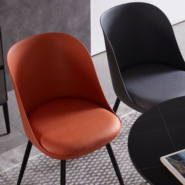 Industrial Metal Dining Room Chairs Upholstered Armless Dining Chairs for Home Use Clearhalo ' kitchen&dining_furn' 'Dining Chairs' 'Dining Tables & Seating' 'dining_chair' 'furn' 'furn_dining_chair' 'Furniture' 'furniture_dining_chair' 'Kitchen & Dining Furniture' 'kitchen' 4128897