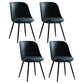 Industrial Metal Dining Room Chairs Upholstered Armless Dining Chairs for Home Use Blackish Green 4 Piece Set Clearhalo ' kitchen&dining_furn' 'Dining Chairs' 'Dining Tables & Seating' 'dining_chair' 'furn' 'furn_dining_chair' 'Furniture' 'furniture_dining_chair' 'Kitchen & Dining Furniture' 'kitchen' 4128904