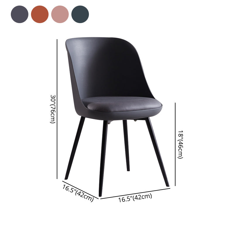 Industrial Metal Dining Room Chairs Upholstered Armless Dining Chairs for Home Use Clearhalo ' kitchen&dining_furn' 'Dining Chairs' 'Dining Tables & Seating' 'dining_chair' 'furn' 'furn_dining_chair' 'Furniture' 'furniture_dining_chair' 'Kitchen & Dining Furniture' 'kitchen' 4128905