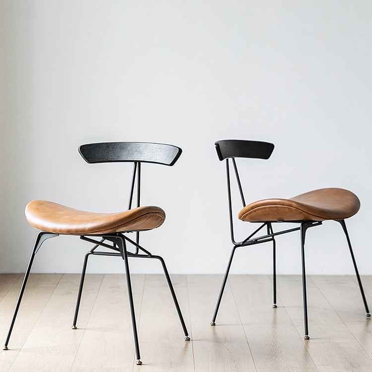 Industrial Upholstered Home Side Chair Matte Finish Open Back Dining Chairs Clearhalo ' kitchen&dining_furn' 'Dining Chairs' 'Dining Tables & Seating' 'dining_chair' 'furn' 'furn_dining_chair' 'Furniture' 'furniture_dining_chair' 'Kitchen & Dining Furniture' 'kitchen' 4128906