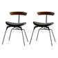 Industrial Upholstered Home Side Chair Matte Finish Open Back Dining Chairs Black 2 Piece Set Clearhalo ' kitchen&dining_furn' 'Dining Chairs' 'Dining Tables & Seating' 'dining_chair' 'furn' 'furn_dining_chair' 'Furniture' 'furniture_dining_chair' 'Kitchen & Dining Furniture' 'kitchen' 4128908