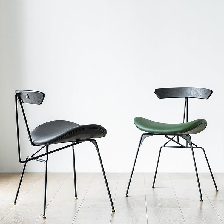 Industrial Upholstered Home Side Chair Matte Finish Open Back Dining Chairs Clearhalo ' kitchen&dining_furn' 'Dining Chairs' 'Dining Tables & Seating' 'dining_chair' 'furn' 'furn_dining_chair' 'Furniture' 'furniture_dining_chair' 'Kitchen & Dining Furniture' 'kitchen' 4128909