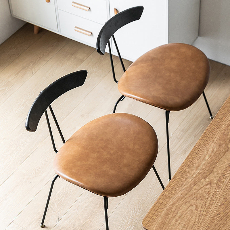 Industrial Upholstered Home Side Chair Matte Finish Open Back Dining Chairs Clearhalo ' kitchen&dining_furn' 'Dining Chairs' 'Dining Tables & Seating' 'dining_chair' 'furn' 'furn_dining_chair' 'Furniture' 'furniture_dining_chair' 'Kitchen & Dining Furniture' 'kitchen' 4128910