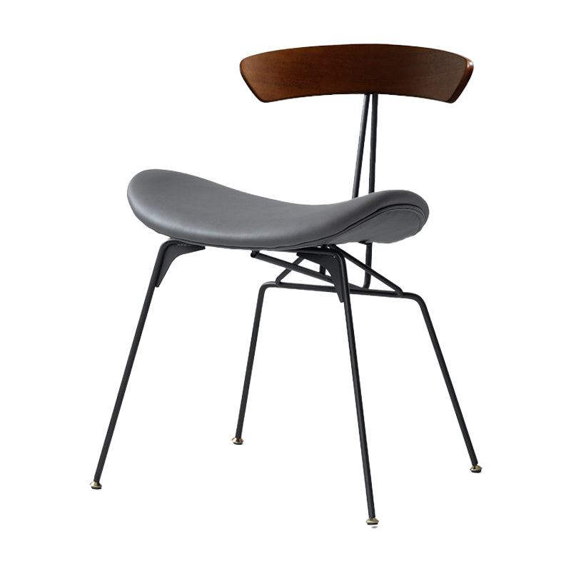 Industrial Upholstered Home Side Chair Matte Finish Open Back Dining Chairs Grey 1 Piece Clearhalo ' kitchen&dining_furn' 'Dining Chairs' 'Dining Tables & Seating' 'dining_chair' 'furn' 'furn_dining_chair' 'Furniture' 'furniture_dining_chair' 'Kitchen & Dining Furniture' 'kitchen' 4128912