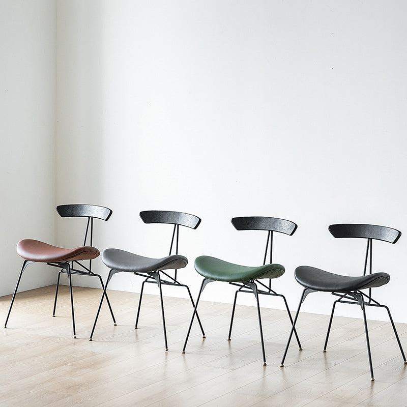 Industrial Upholstered Home Side Chair Matte Finish Open Back Dining Chairs Clearhalo ' kitchen&dining_furn' 'Dining Chairs' 'Dining Tables & Seating' 'dining_chair' 'furn' 'furn_dining_chair' 'Furniture' 'furniture_dining_chair' 'Kitchen & Dining Furniture' 'kitchen' 4128913