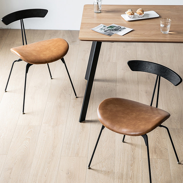 Industrial Upholstered Home Side Chair Matte Finish Open Back Dining Chairs Clearhalo ' kitchen&dining_furn' 'Dining Chairs' 'Dining Tables & Seating' 'dining_chair' 'furn' 'furn_dining_chair' 'Furniture' 'furniture_dining_chair' 'Kitchen & Dining Furniture' 'kitchen' 4128924