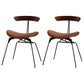 Industrial Upholstered Home Side Chair Matte Finish Open Back Dining Chairs Brown 2 Piece Set Clearhalo ' kitchen&dining_furn' 'Dining Chairs' 'Dining Tables & Seating' 'dining_chair' 'furn' 'furn_dining_chair' 'Furniture' 'furniture_dining_chair' 'Kitchen & Dining Furniture' 'kitchen' 4128927