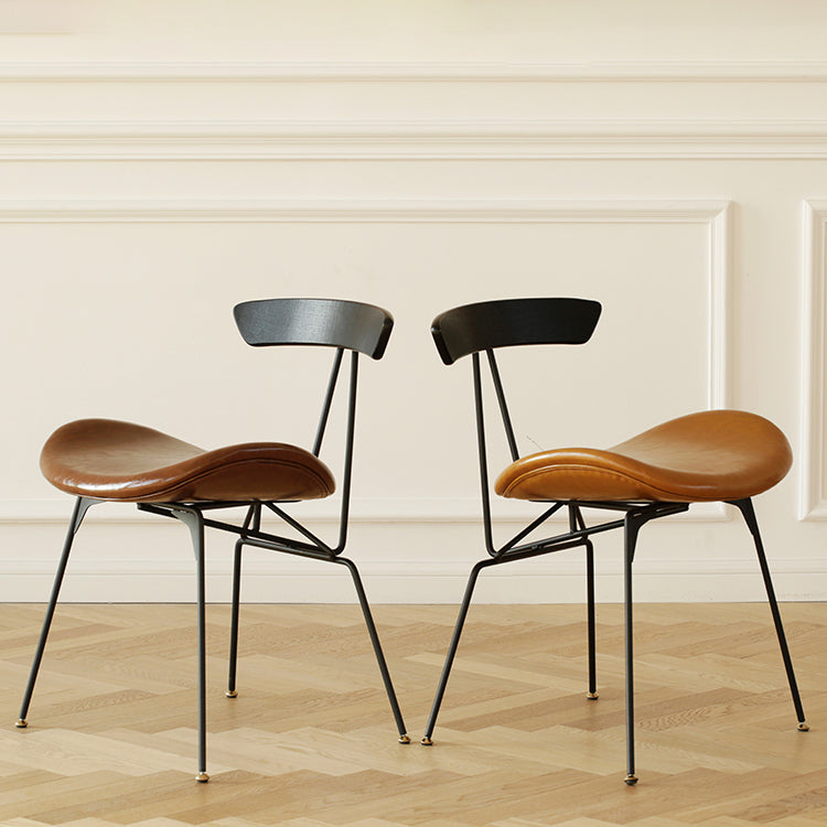 Industrial Upholstered Home Side Chair Matte Finish Open Back Dining Chairs Clearhalo ' kitchen&dining_furn' 'Dining Chairs' 'Dining Tables & Seating' 'dining_chair' 'furn' 'furn_dining_chair' 'Furniture' 'furniture_dining_chair' 'Kitchen & Dining Furniture' 'kitchen' 4128928