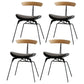 Industrial Upholstered Home Side Chair Matte Finish Open Back Dining Chairs Gloss Black 4 Piece Set Clearhalo ' kitchen&dining_furn' 'Dining Chairs' 'Dining Tables & Seating' 'dining_chair' 'furn' 'furn_dining_chair' 'Furniture' 'furniture_dining_chair' 'Kitchen & Dining Furniture' 'kitchen' 4128938