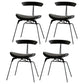Industrial Upholstered Home Side Chair Matte Finish Open Back Dining Chairs Textured Black 4 Piece Set Clearhalo ' kitchen&dining_furn' 'Dining Chairs' 'Dining Tables & Seating' 'dining_chair' 'furn' 'furn_dining_chair' 'Furniture' 'furniture_dining_chair' 'Kitchen & Dining Furniture' 'kitchen' 4128941