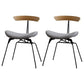Industrial Upholstered Home Side Chair Matte Finish Open Back Dining Chairs Smoke Gray 2 Piece Set Clearhalo ' kitchen&dining_furn' 'Dining Chairs' 'Dining Tables & Seating' 'dining_chair' 'furn' 'furn_dining_chair' 'Furniture' 'furniture_dining_chair' 'Kitchen & Dining Furniture' 'kitchen' 4128946