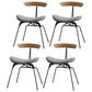 Industrial Upholstered Home Side Chair Matte Finish Open Back Dining Chairs Smoke Gray 4 Piece Set Clearhalo ' kitchen&dining_furn' 'Dining Chairs' 'Dining Tables & Seating' 'dining_chair' 'furn' 'furn_dining_chair' 'Furniture' 'furniture_dining_chair' 'Kitchen & Dining Furniture' 'kitchen' 4128947