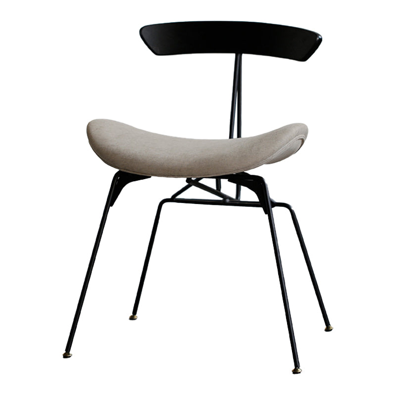 Industrial Upholstered Home Side Chair Matte Finish Open Back Dining Chairs Beige 1 Piece Clearhalo ' kitchen&dining_furn' 'Dining Chairs' 'Dining Tables & Seating' 'dining_chair' 'furn' 'furn_dining_chair' 'Furniture' 'furniture_dining_chair' 'Kitchen & Dining Furniture' 'kitchen' 4128951