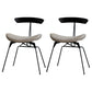 Industrial Upholstered Home Side Chair Matte Finish Open Back Dining Chairs Beige 2 Piece Set Clearhalo ' kitchen&dining_furn' 'Dining Chairs' 'Dining Tables & Seating' 'dining_chair' 'furn' 'furn_dining_chair' 'Furniture' 'furniture_dining_chair' 'Kitchen & Dining Furniture' 'kitchen' 4128952