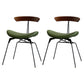 Industrial Upholstered Home Side Chair Matte Finish Open Back Dining Chairs Army Green 2 Piece Set Clearhalo ' kitchen&dining_furn' 'Dining Chairs' 'Dining Tables & Seating' 'dining_chair' 'furn' 'furn_dining_chair' 'Furniture' 'furniture_dining_chair' 'Kitchen & Dining Furniture' 'kitchen' 4128961