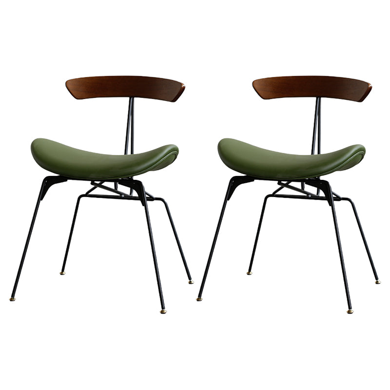 Industrial Upholstered Home Side Chair Matte Finish Open Back Dining Chairs Army Green 2 Piece Set Clearhalo ' kitchen&dining_furn' 'Dining Chairs' 'Dining Tables & Seating' 'dining_chair' 'furn' 'furn_dining_chair' 'Furniture' 'furniture_dining_chair' 'Kitchen & Dining Furniture' 'kitchen' 4128961