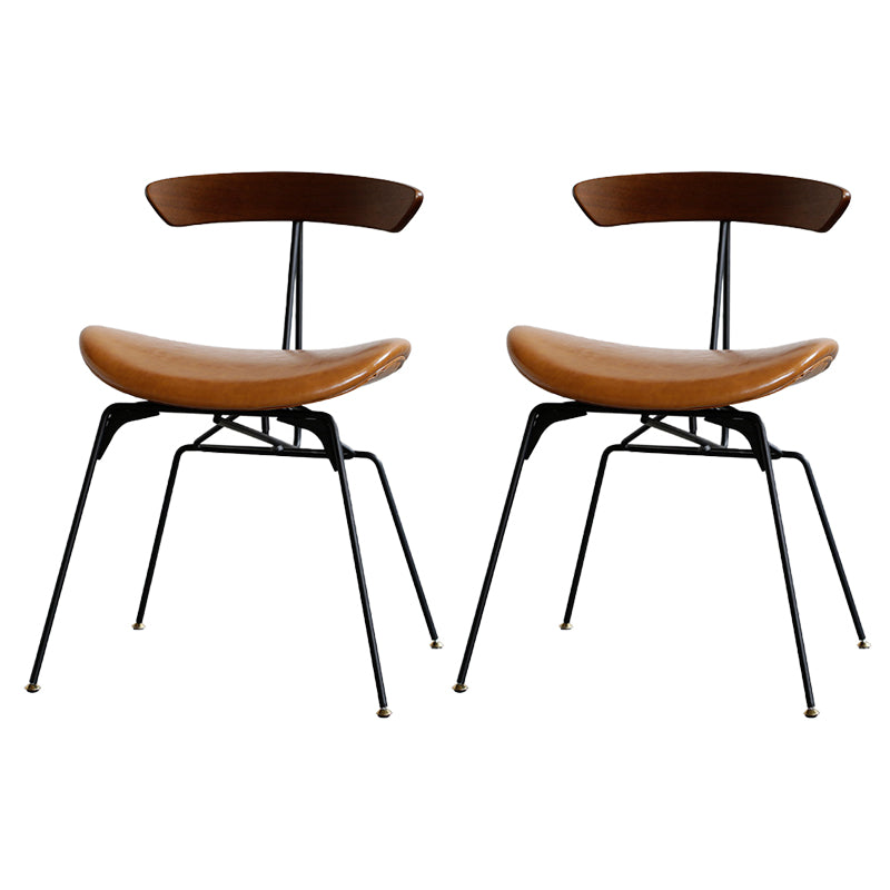 Industrial Upholstered Home Side Chair Matte Finish Open Back Dining Chairs Ginger 2 Piece Set Clearhalo ' kitchen&dining_furn' 'Dining Chairs' 'Dining Tables & Seating' 'dining_chair' 'furn' 'furn_dining_chair' 'Furniture' 'furniture_dining_chair' 'Kitchen & Dining Furniture' 'kitchen' 4128964