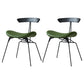 Industrial Upholstered Home Side Chair Matte Finish Open Back Dining Chairs Black Green 2 Piece Set Clearhalo ' kitchen&dining_furn' 'Dining Chairs' 'Dining Tables & Seating' 'dining_chair' 'furn' 'furn_dining_chair' 'Furniture' 'furniture_dining_chair' 'Kitchen & Dining Furniture' 'kitchen' 4128970