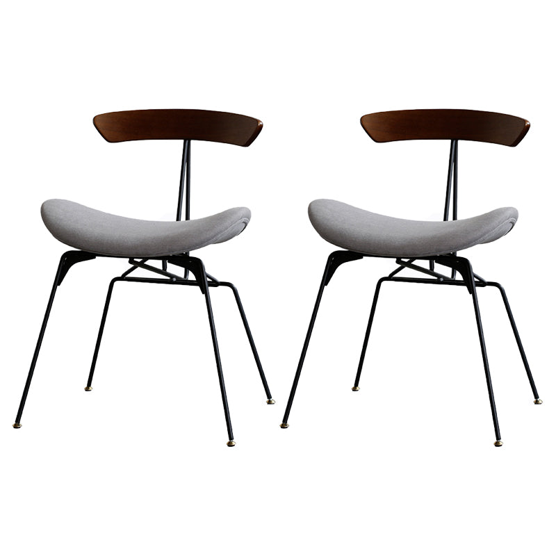 Industrial Upholstered Home Side Chair Matte Finish Open Back Dining Chairs Gray Coffee 2 Piece Set Clearhalo ' kitchen&dining_furn' 'Dining Chairs' 'Dining Tables & Seating' 'dining_chair' 'furn' 'furn_dining_chair' 'Furniture' 'furniture_dining_chair' 'Kitchen & Dining Furniture' 'kitchen' 4128973
