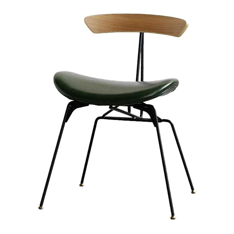 Industrial Upholstered Home Side Chair Matte Finish Open Back Dining Chairs Dark Army Green 1 Piece Clearhalo ' kitchen&dining_furn' 'Dining Chairs' 'Dining Tables & Seating' 'dining_chair' 'furn' 'furn_dining_chair' 'Furniture' 'furniture_dining_chair' 'Kitchen & Dining Furniture' 'kitchen' 4128978