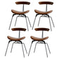 Industrial Upholstered Home Side Chair Matte Finish Open Back Dining Chairs Dark Brown 4 Piece Set Clearhalo ' kitchen&dining_furn' 'Dining Chairs' 'Dining Tables & Seating' 'dining_chair' 'furn' 'furn_dining_chair' 'Furniture' 'furniture_dining_chair' 'Kitchen & Dining Furniture' 'kitchen' 4128983