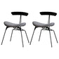 Industrial Upholstered Home Side Chair Matte Finish Open Back Dining Chairs Light Gray-Black 2 Piece Set Clearhalo ' kitchen&dining_furn' 'Dining Chairs' 'Dining Tables & Seating' 'dining_chair' 'furn' 'furn_dining_chair' 'Furniture' 'furniture_dining_chair' 'Kitchen & Dining Furniture' 'kitchen' 4128985