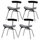 Industrial Upholstered Home Side Chair Matte Finish Open Back Dining Chairs Light Gray-Black 4 Piece Set Clearhalo ' kitchen&dining_furn' 'Dining Chairs' 'Dining Tables & Seating' 'dining_chair' 'furn' 'furn_dining_chair' 'Furniture' 'furniture_dining_chair' 'Kitchen & Dining Furniture' 'kitchen' 4128986