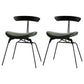 Industrial Upholstered Home Side Chair Matte Finish Open Back Dining Chairs Green-Black 2 Piece Set Clearhalo ' kitchen&dining_furn' 'Dining Chairs' 'Dining Tables & Seating' 'dining_chair' 'furn' 'furn_dining_chair' 'Furniture' 'furniture_dining_chair' 'Kitchen & Dining Furniture' 'kitchen' 4128988
