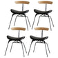 Industrial Upholstered Home Side Chair Matte Finish Open Back Dining Chairs Khaki-Black 4 Piece Set Clearhalo ' kitchen&dining_furn' 'Dining Chairs' 'Dining Tables & Seating' 'dining_chair' 'furn' 'furn_dining_chair' 'Furniture' 'furniture_dining_chair' 'Kitchen & Dining Furniture' 'kitchen' 4128992
