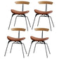 Industrial Upholstered Home Side Chair Matte Finish Open Back Dining Chairs Brown-Khaki 4 Piece Set Clearhalo ' kitchen&dining_furn' 'Dining Chairs' 'Dining Tables & Seating' 'dining_chair' 'furn' 'furn_dining_chair' 'Furniture' 'furniture_dining_chair' 'Kitchen & Dining Furniture' 'kitchen' 4128995